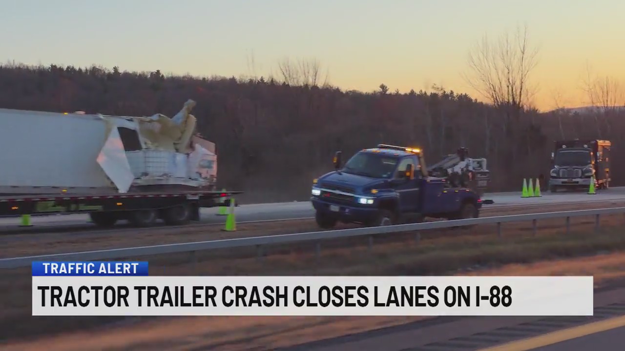 Tractor trailer crash closes lanes on I-88 – NEWS10 ABC