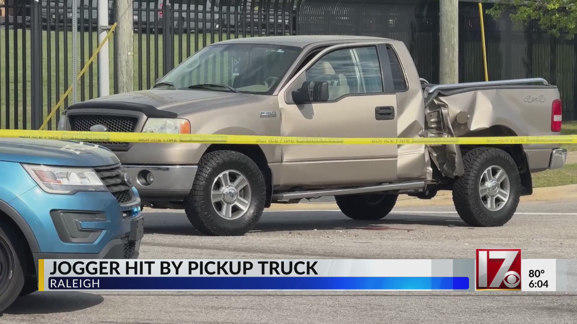 Jogger hit by pickup truck in Raleigh – CBS17.com