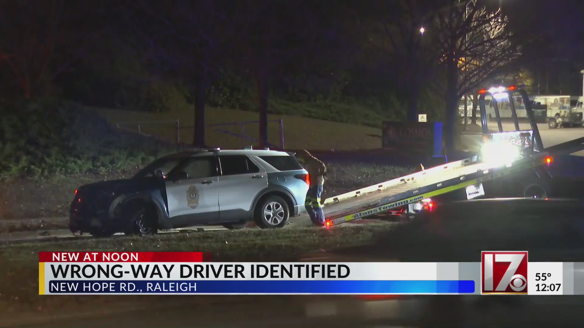 Driver in wrong-way crash with Raleigh officer identified – CBS17.com