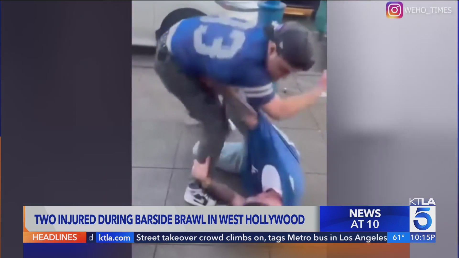 2 injured in West Hollywood bar brawl – KTLA