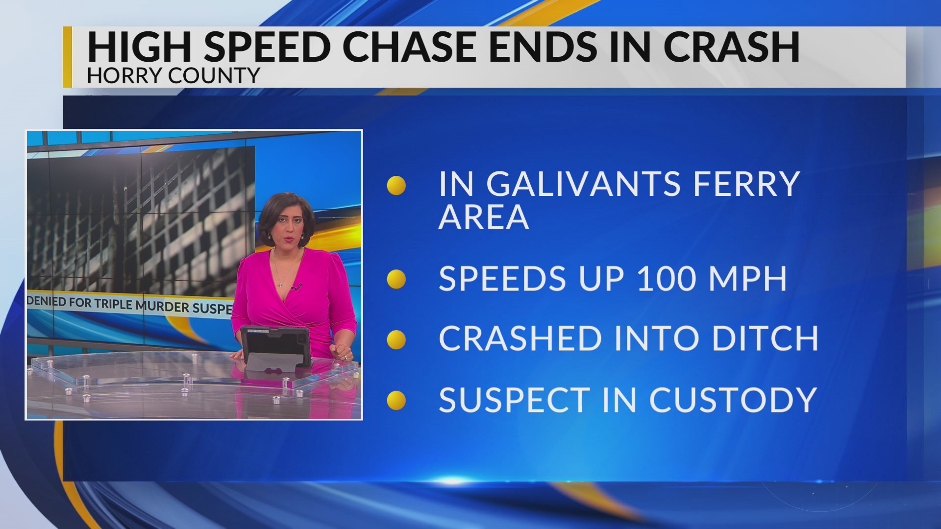 Horry County chase reaches 110 mph before ending in crash, police say ...