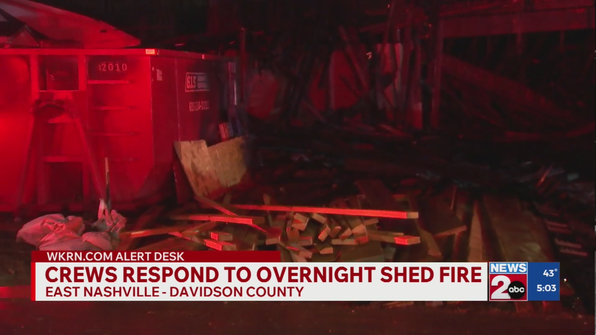 Crews respond to overnight shed fire in East Nashville – WKRN News 2