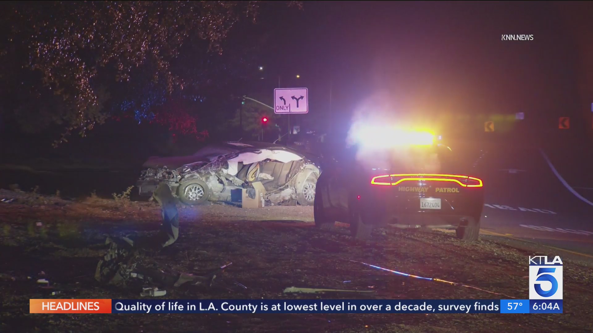 Overnight crash in Ventura County leaves 1 dead – KTLA