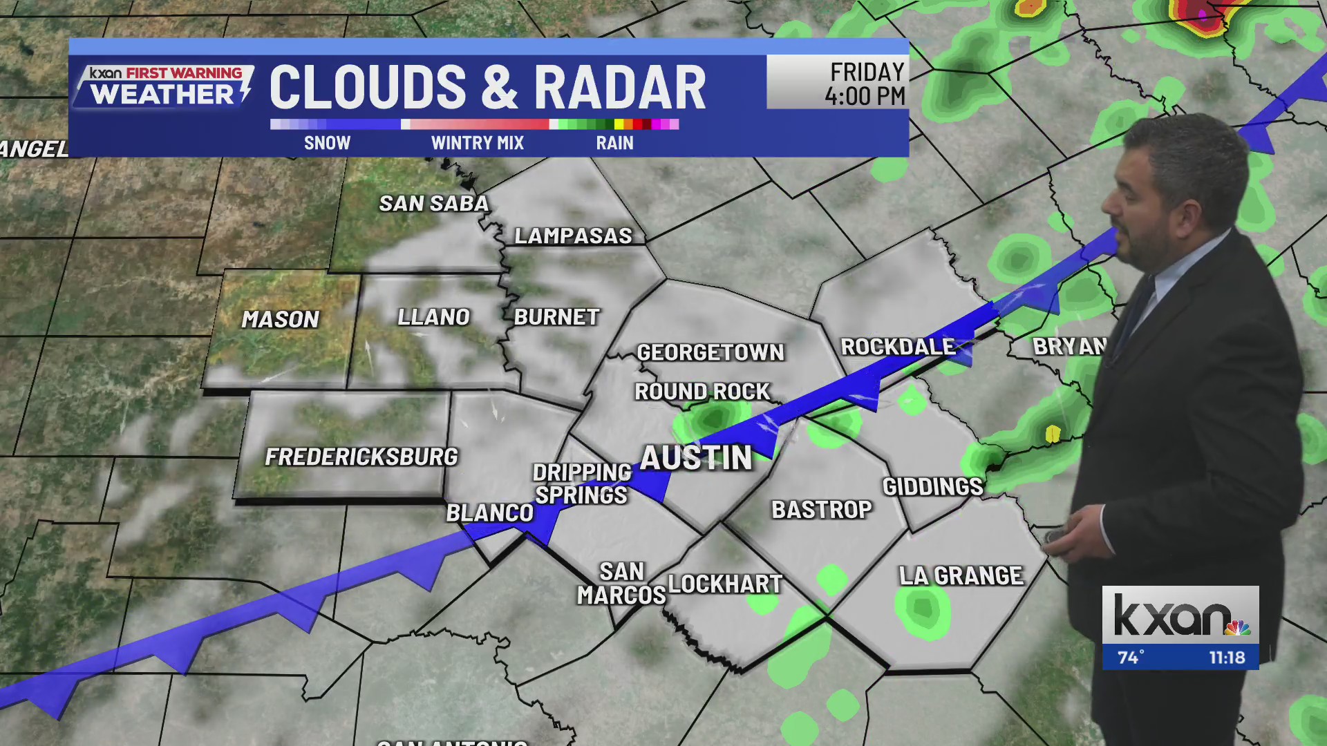Mostly cloudy, humid & breezy, Friday front | KXAN weather update Jan 8 ...