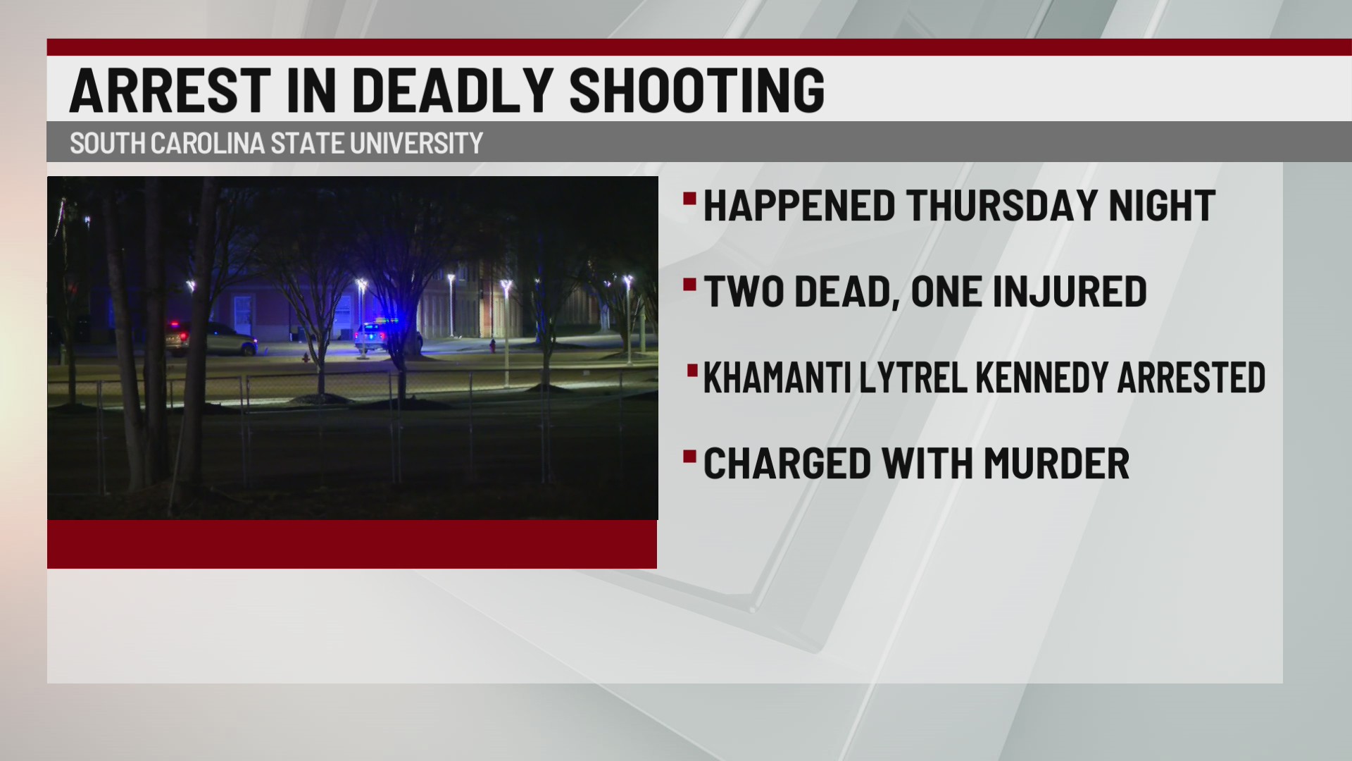 18-year-old arrested in deadly SC State University shooting – WSPA 7NEWS