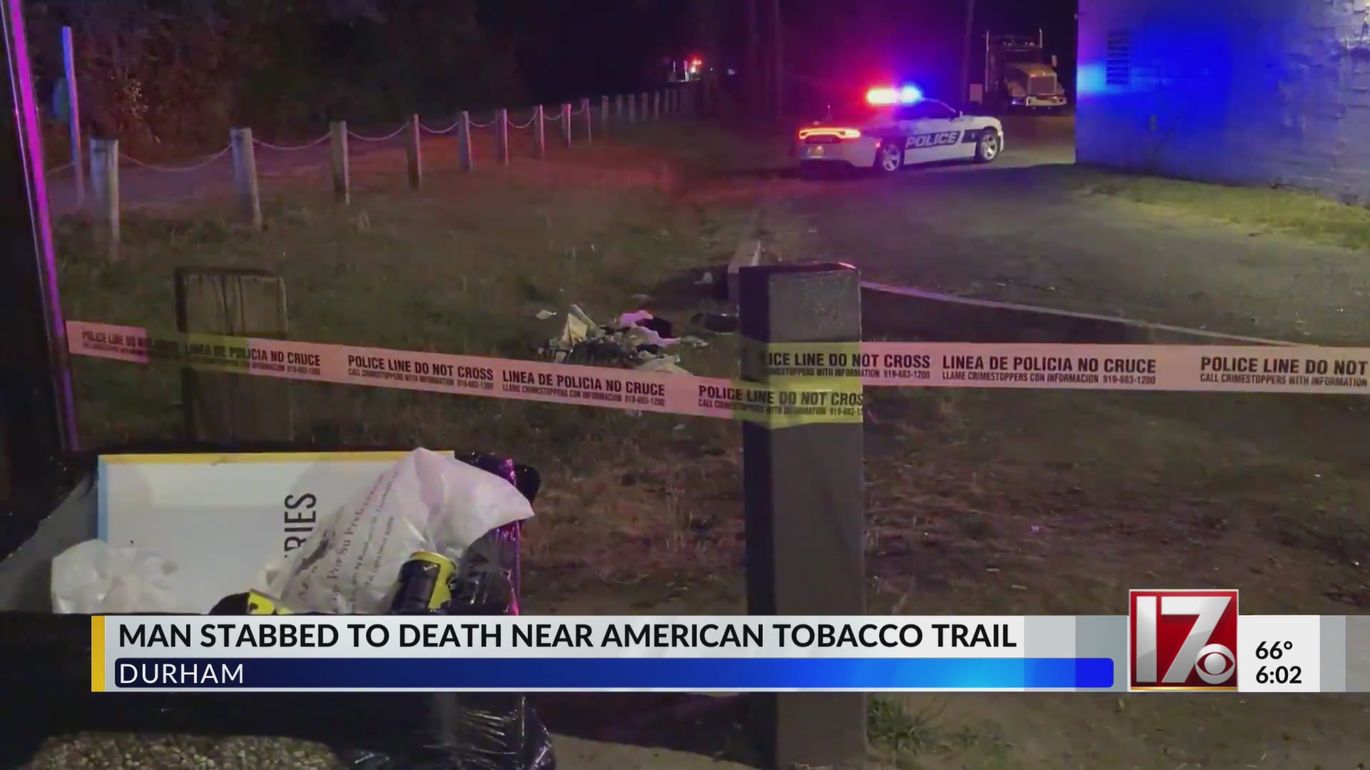 Man killed in Durham stabbing near American Tobacco Trail – CBS17.com