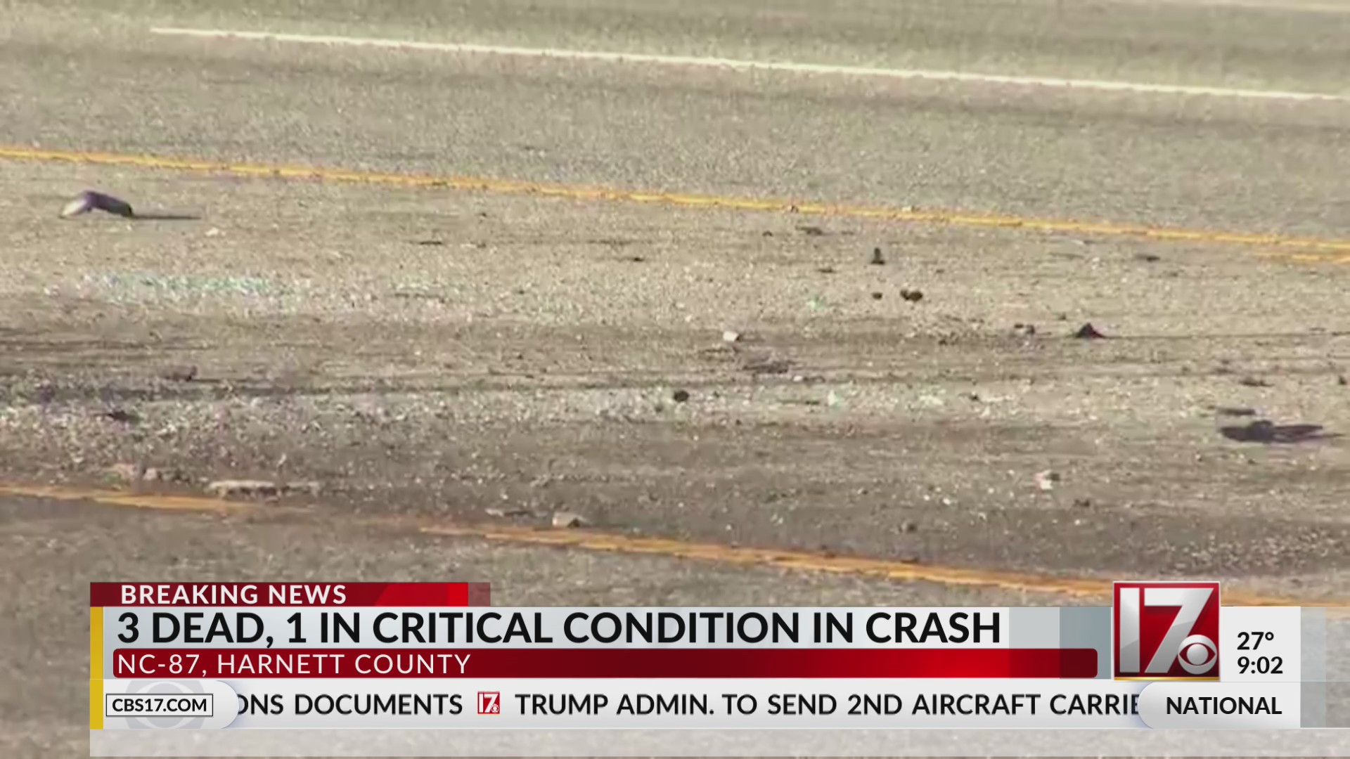 3 dead in crash on NC-87 in Harnett County, troopers say – CBS17.com