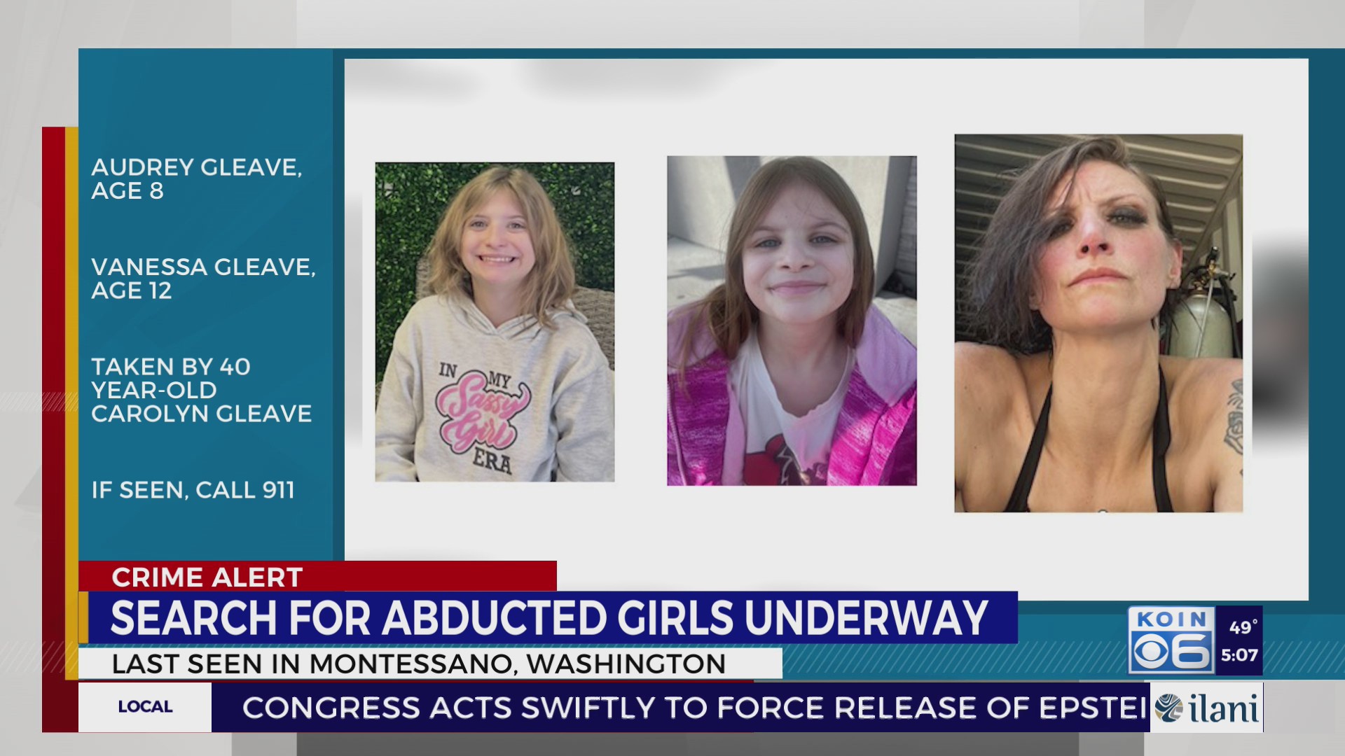 Amber Alert: 2 girls from Grays Harbor, Washington – KOIN.com