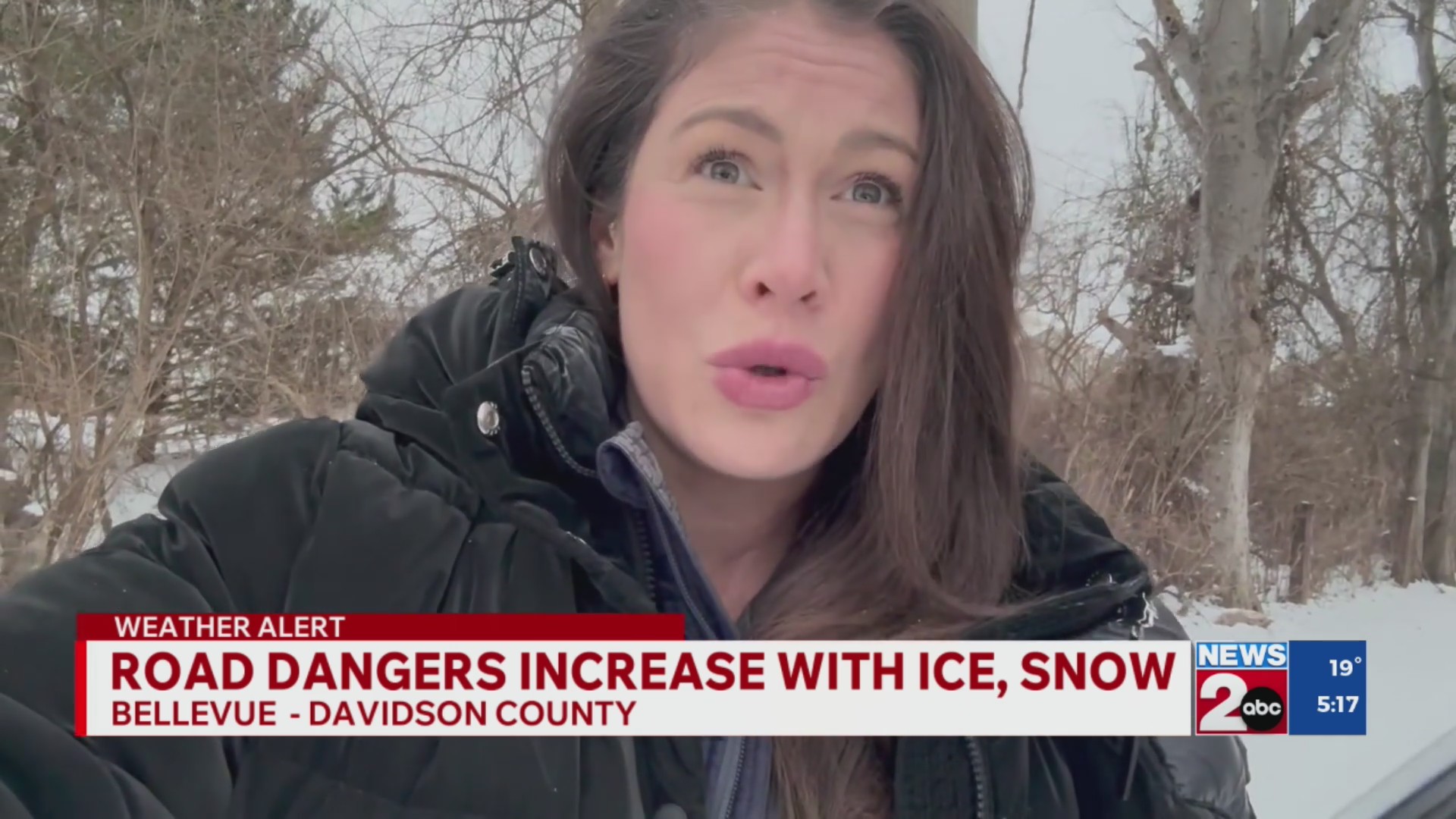 Road dangers increase with ice, snow in Bellevue – WKRN News 2