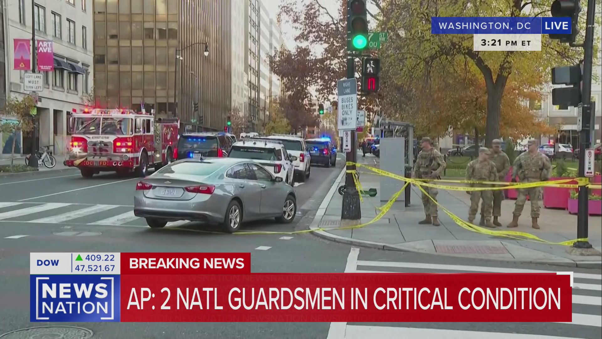 Large police presence near White House after 2 national guardsmen shot ...