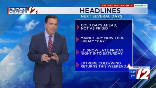 WPRI 12 Weather Now 2/3/26 Bitter Cold Air Returns This Weekend – WPRI.com