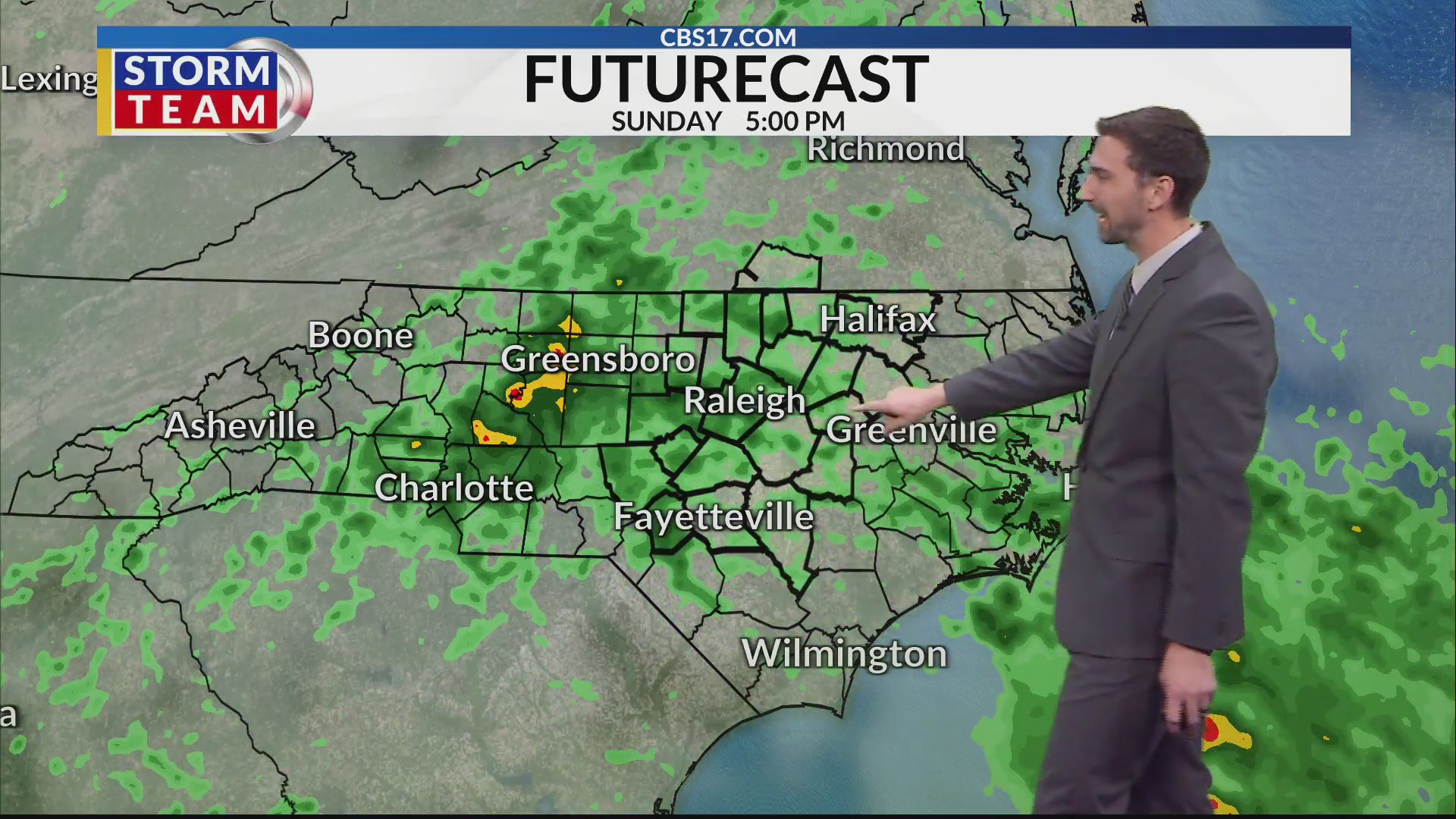 Storms possible Sunday, more severe threat Monday – CBS17.com