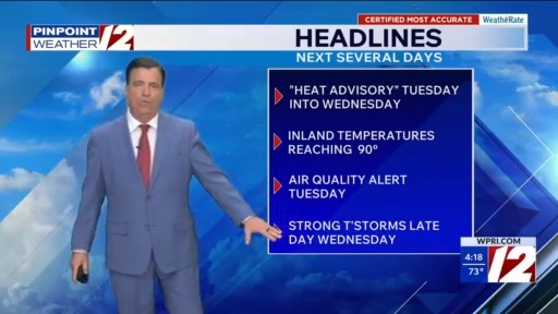 WPRI 12 Weather Now 5/18/26 Hot Humid Next Few Days – WPRI.com