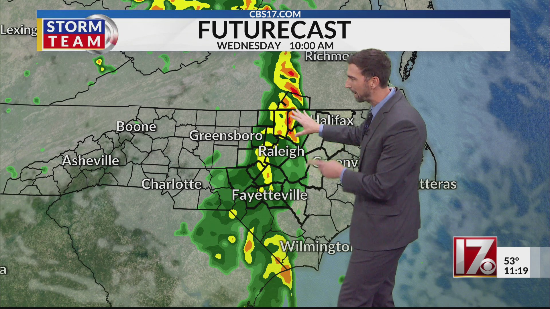 Cooler and more central NC rain chances this week – CBS17.com