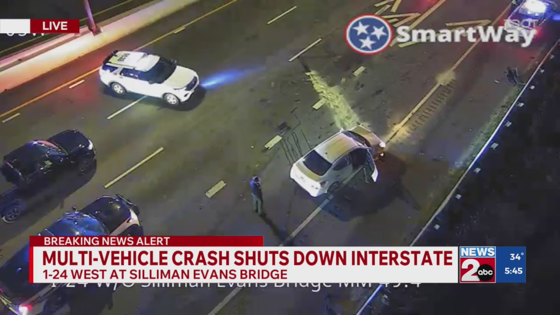 Multi-vehicle crash shuts down I-24 in downtown Nashville – WKRN News 2