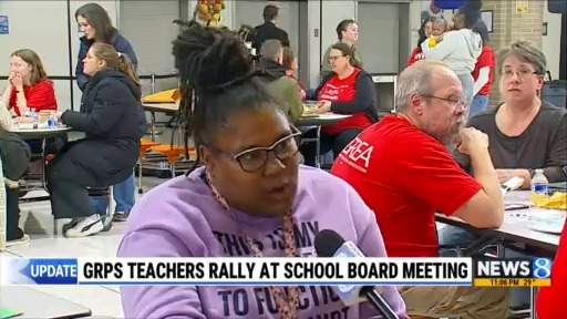 GRPS teachers hold fourth rally amid contract talks – WOODTV.com