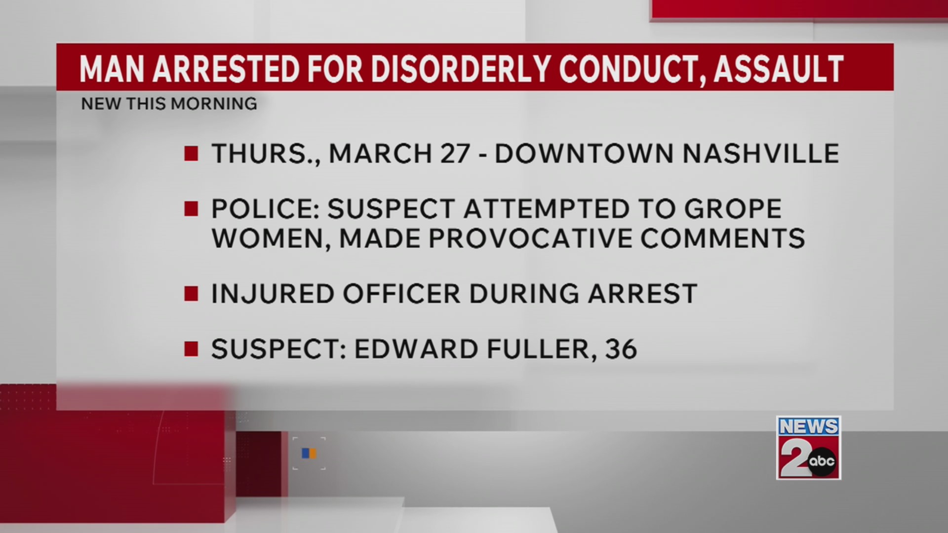Man charged with assaulting officer in downtown Nashville – WKRN News 2