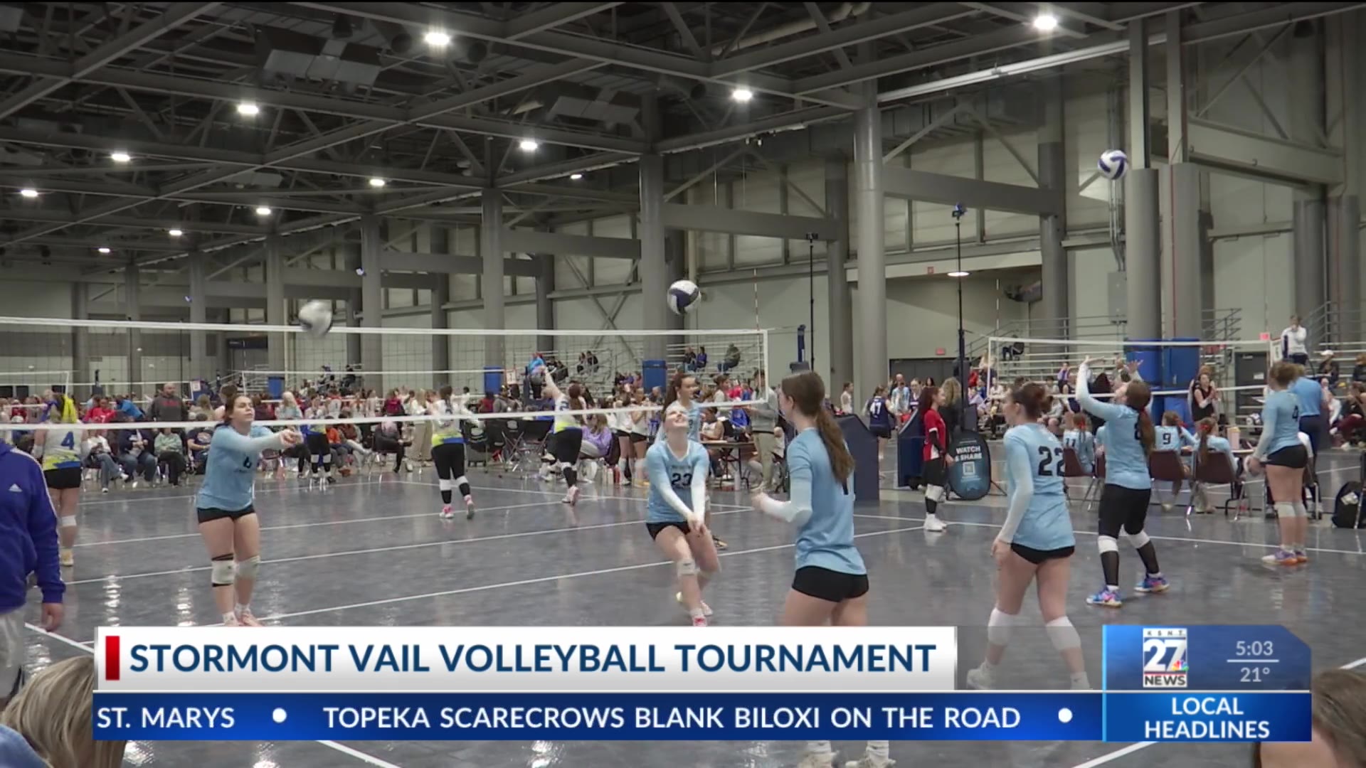 Stormont Vail Event Center hosts 85 volleyball teams – KSNT 27 News