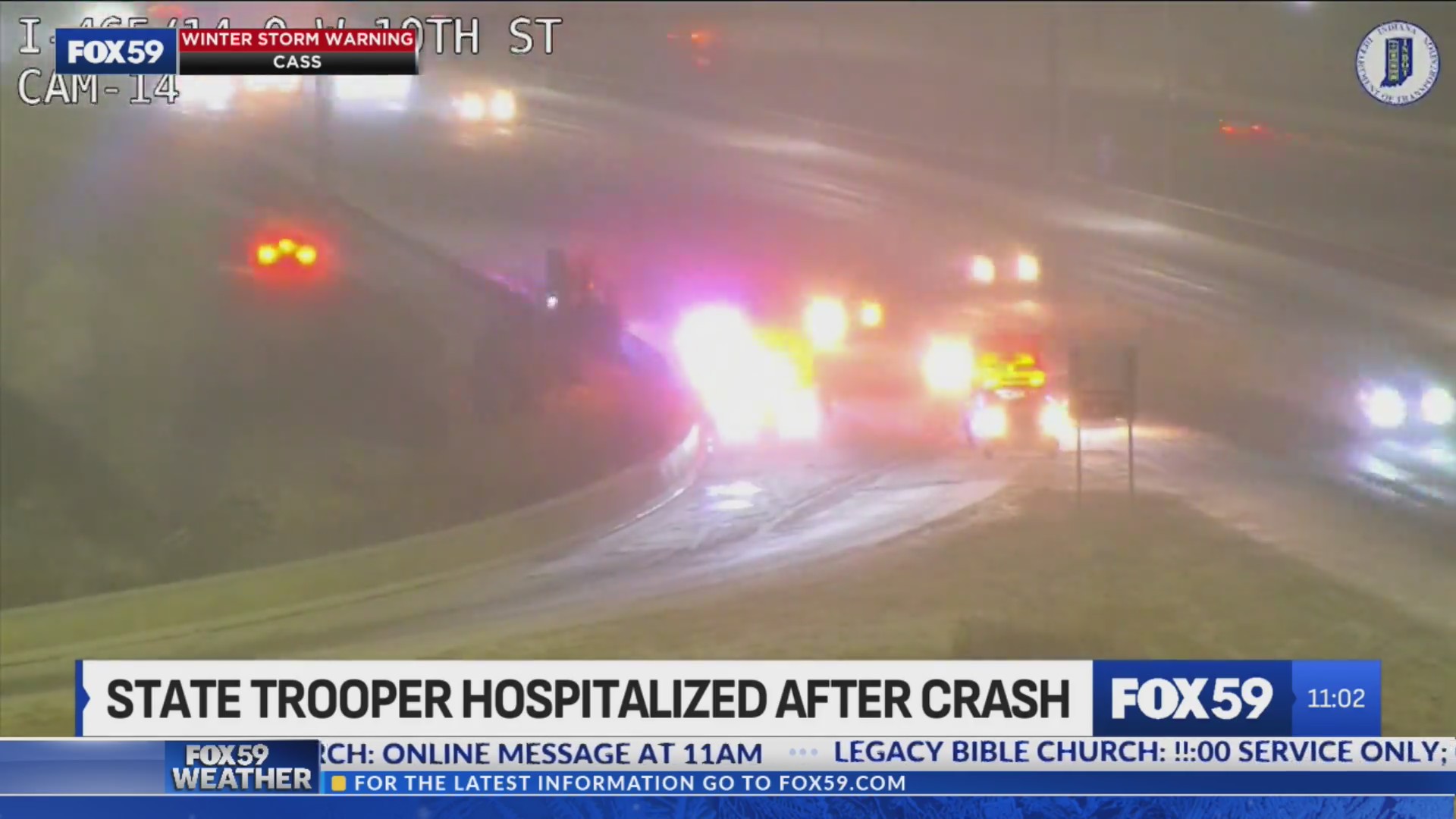 State trooper hospitalized after crash on I-465 – Fox 59