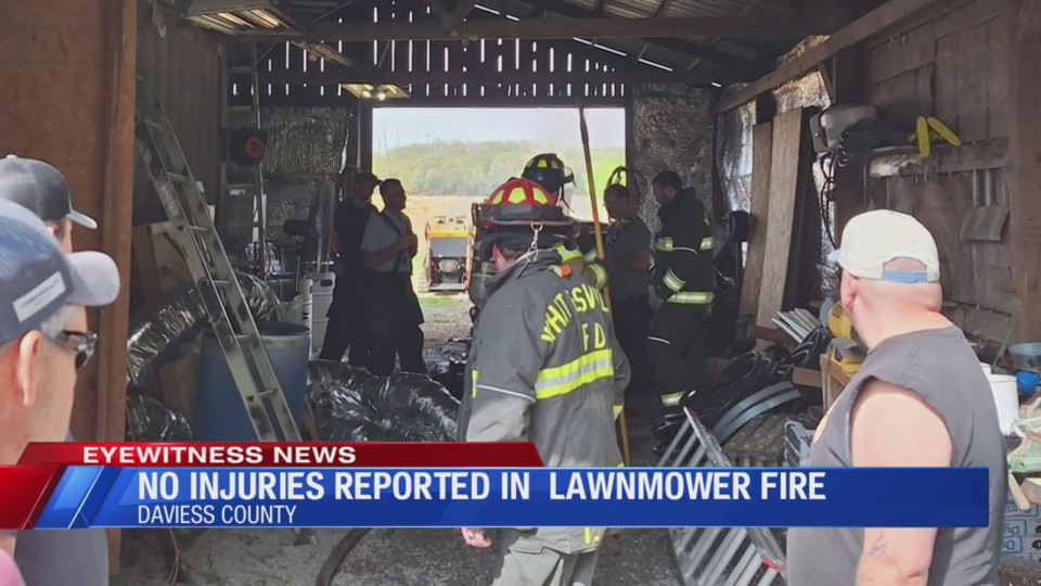 Daviess County fire crews battle second lawn mower fire in a week ...