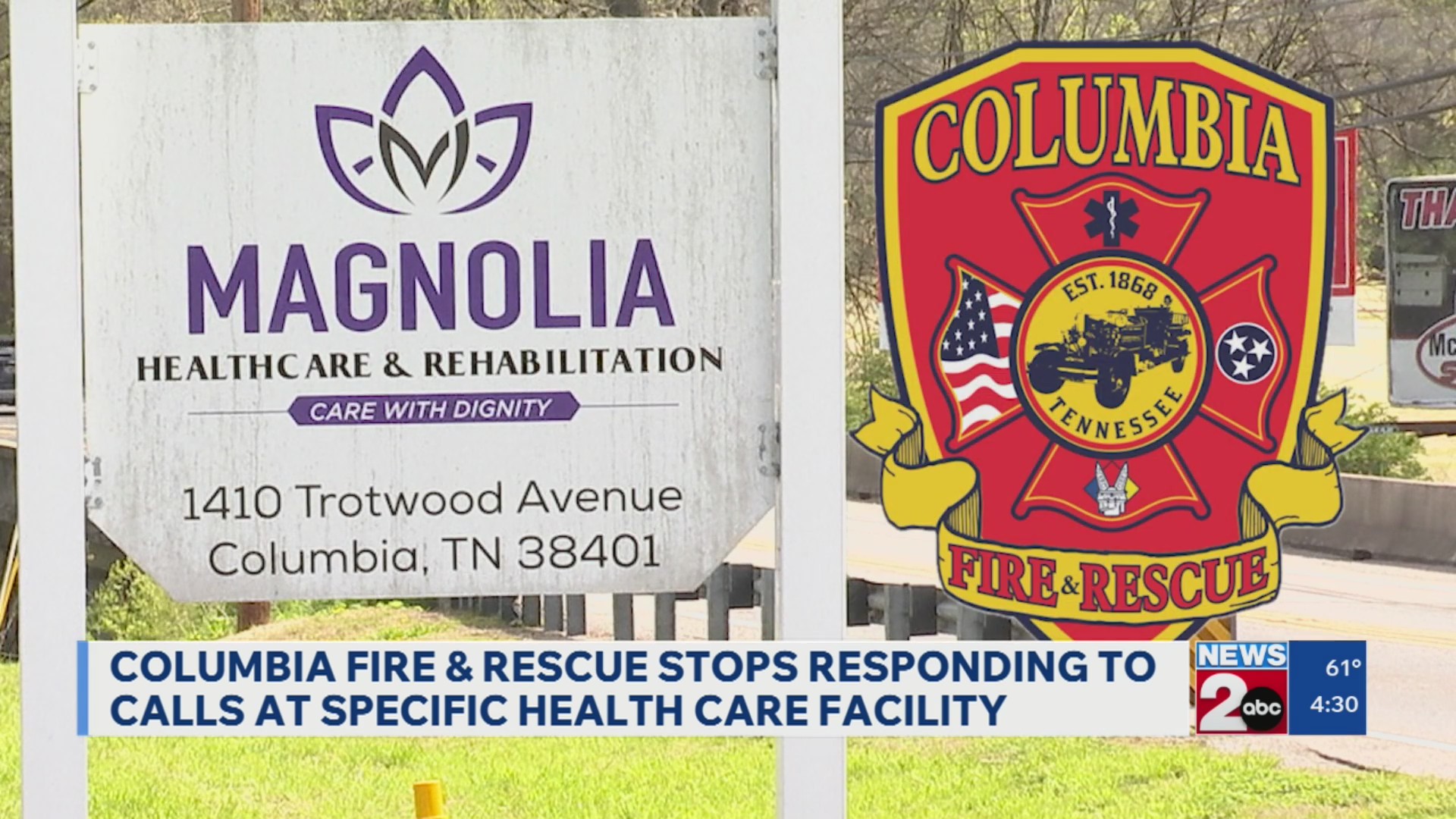 Columbia Fire & Rescue halts calls at health care facility – WKRN News 2