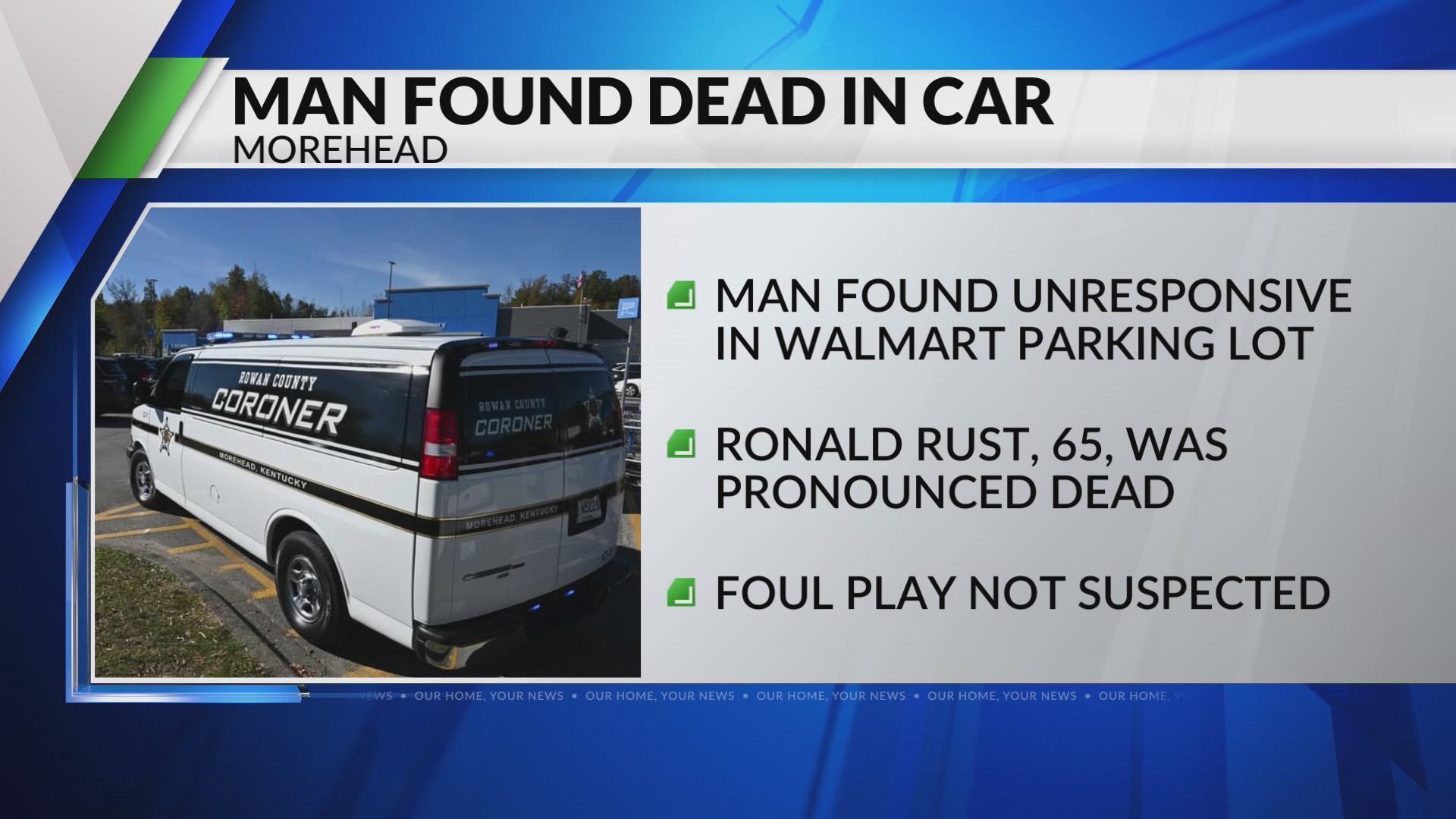 Man found dead inside vehicle at Morehead Walmart parking lot identified