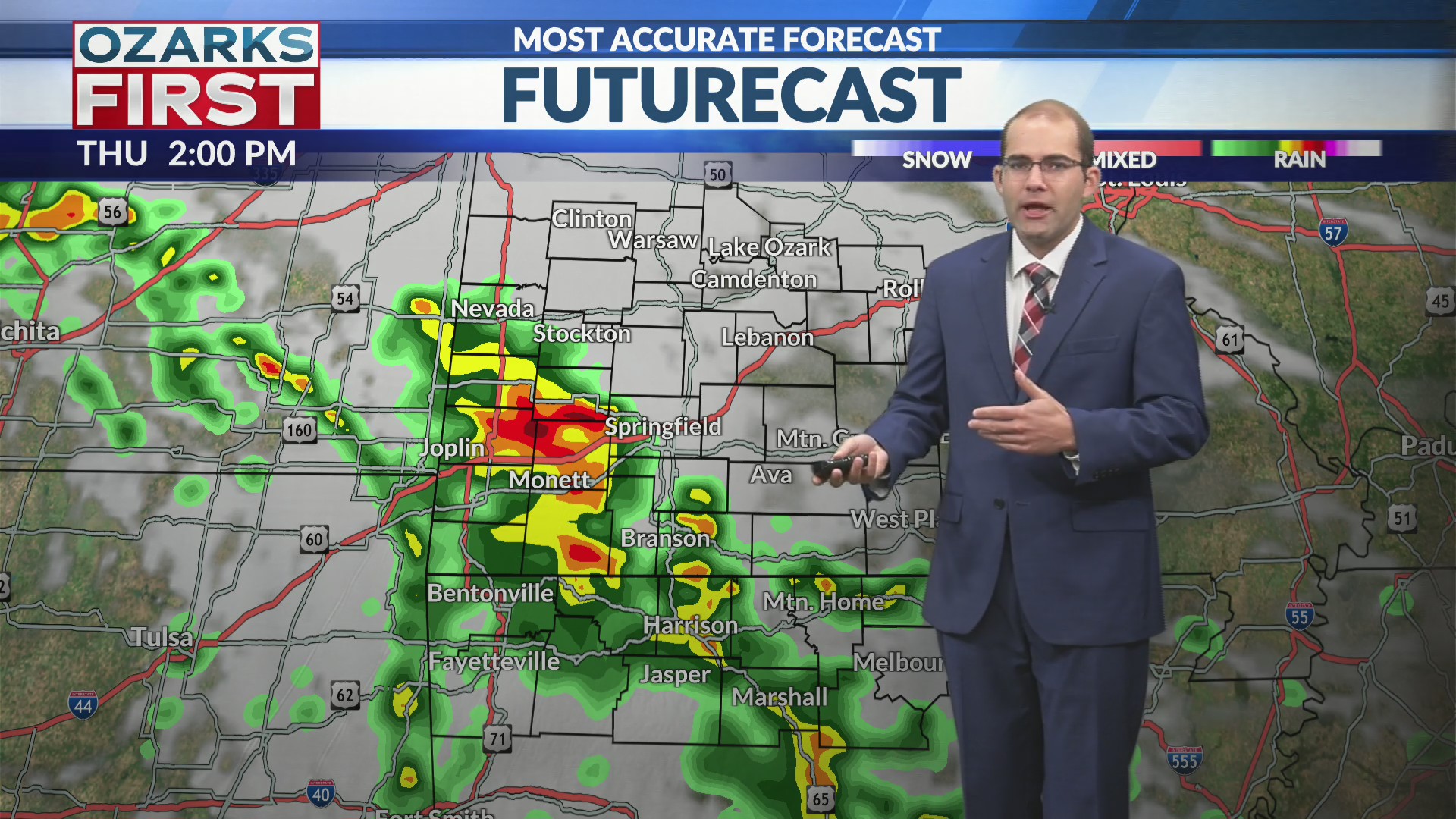 Scattered rain and storms today through the weekend – KOLR ...