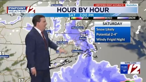 WPRI 12 Weather Forecast 2/5/26 Windy Frigid Weekend, Snow Saturday ...