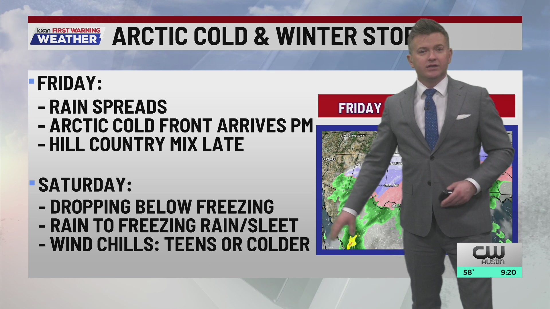A few light showers then a significant winter storm heads for Central ...