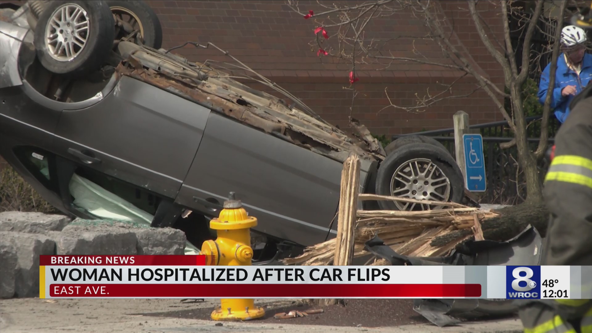 Woman hospitalized after car flips over on East Avenue – RochesterFirst