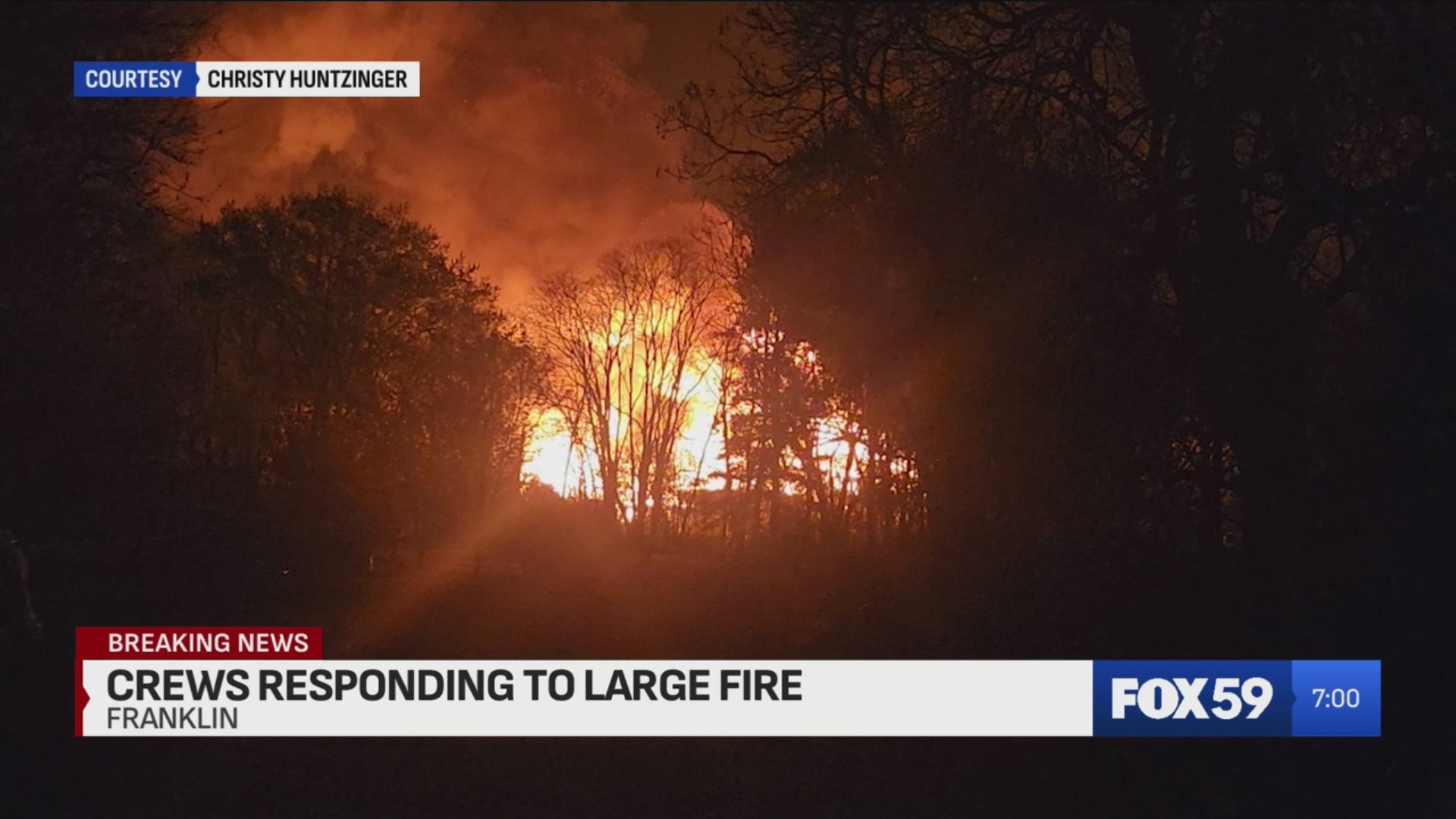 Crews respond to large fire in Franklin – Fox 59