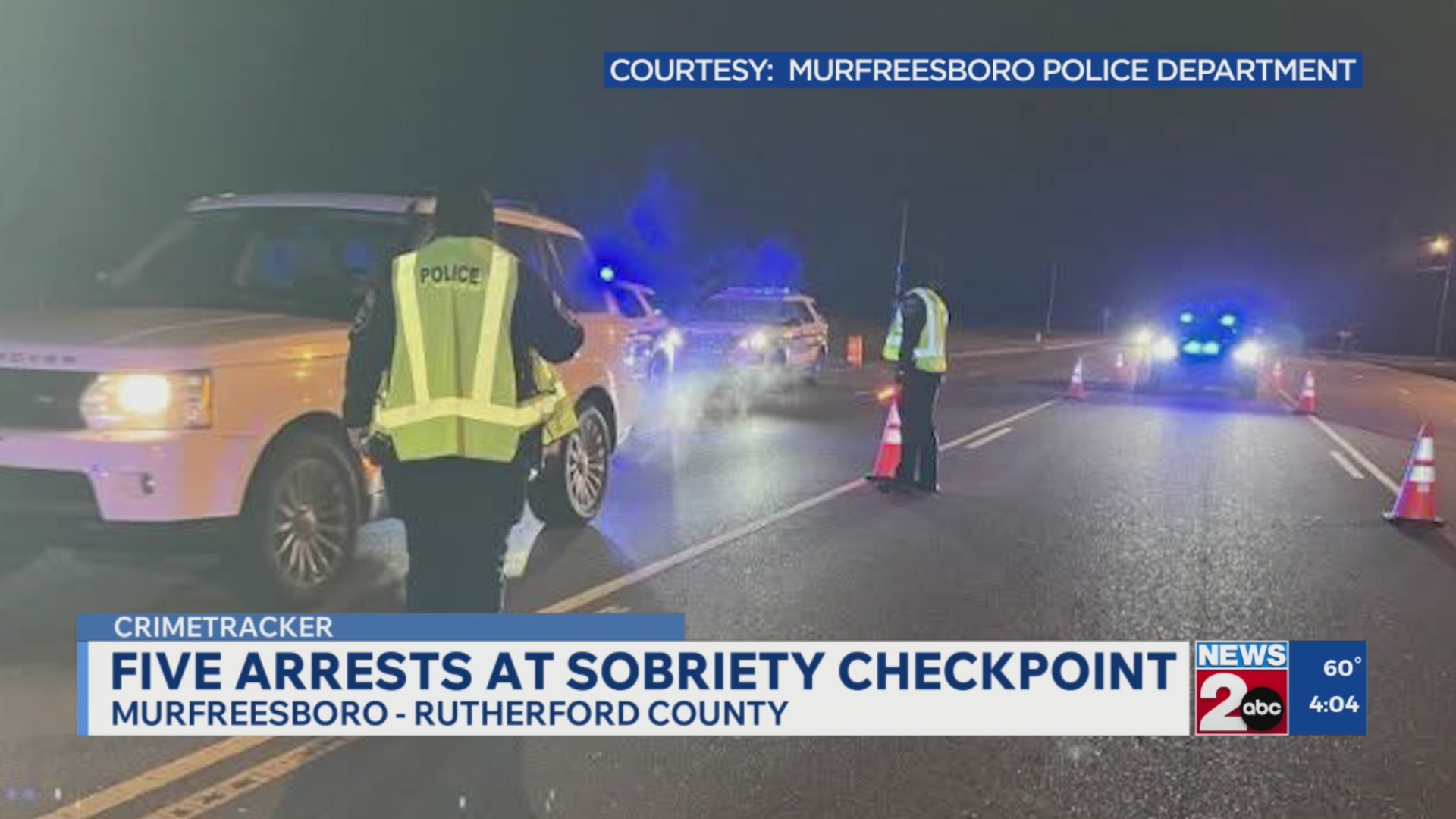 5 arrests made at sobriety checkpoint in Murfreesboro – WKRN News 2