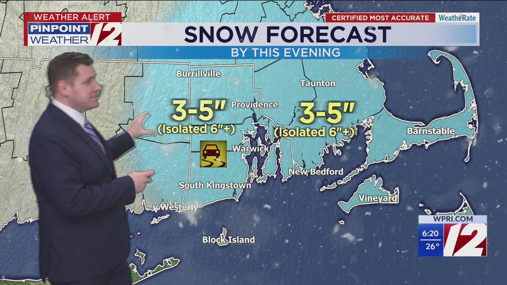 WPRI 12 Weather Forecast 2/7/26: Accumulating Snow Today; Frigid and ...