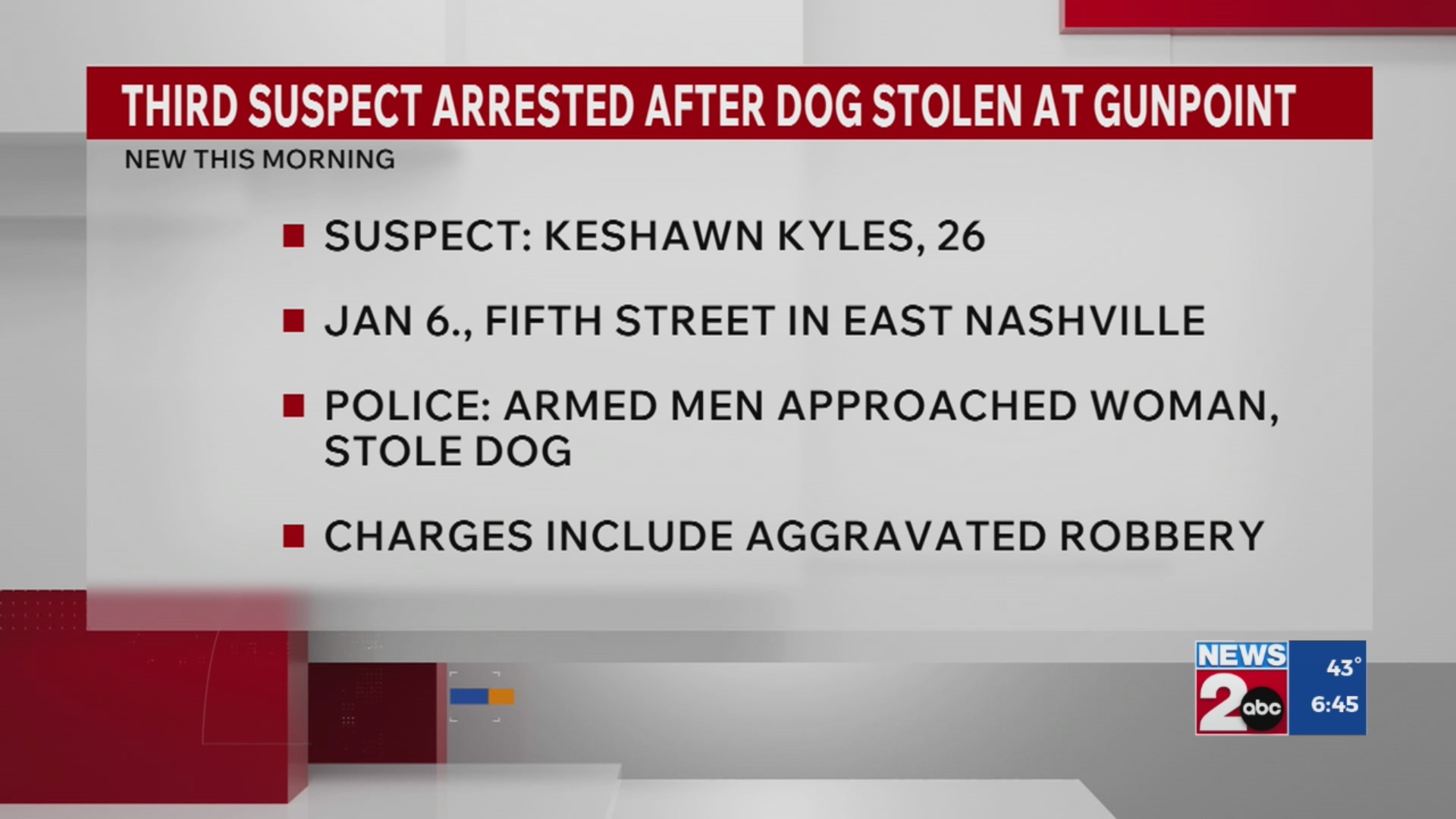 Third man arrested after dog stolen at gunpoint in East Nashville ...