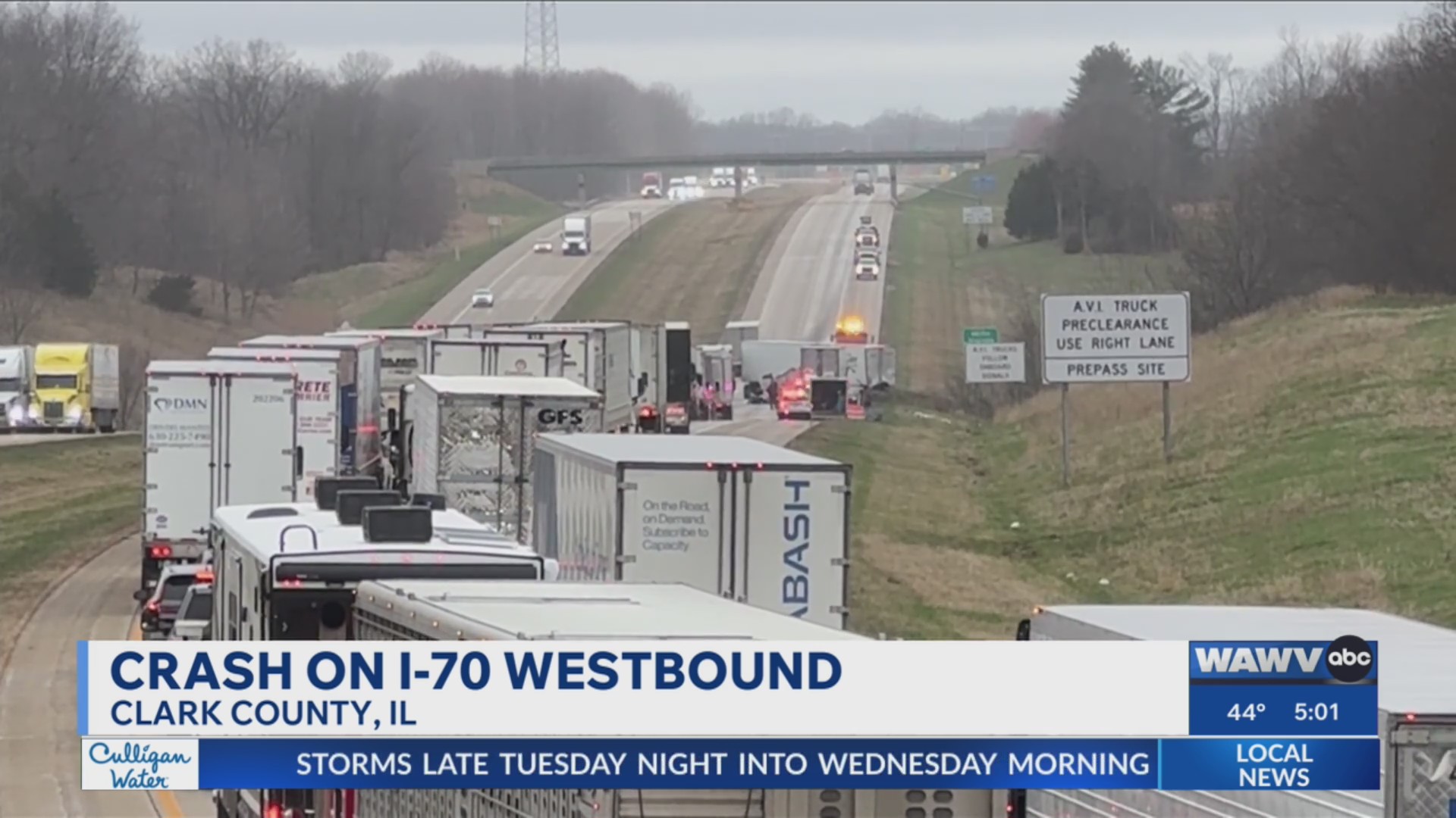 Crash on I-70 shuts down westbound lane – MyWabashValley.com