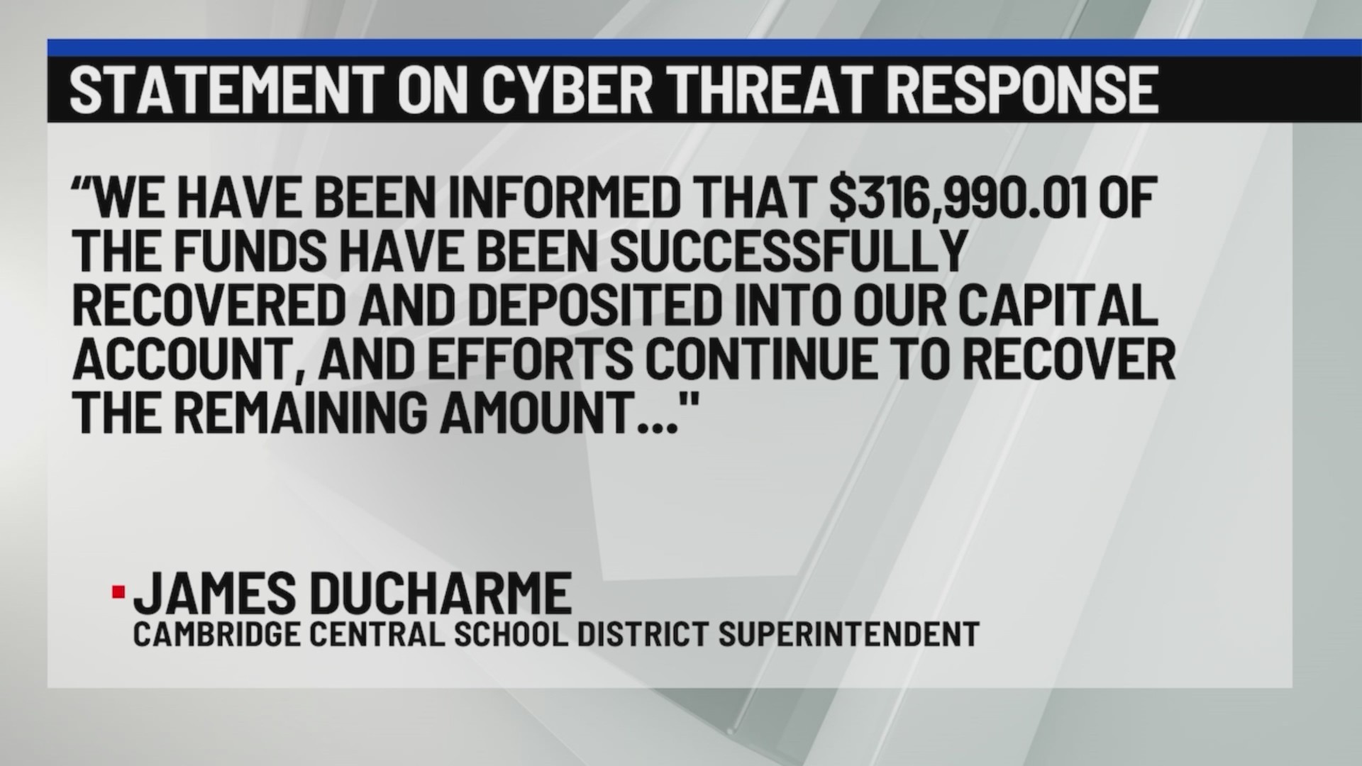 Csd Attack Cambridge CSD recovers funds lost during cyber fraud attack – NEWS10 ABC