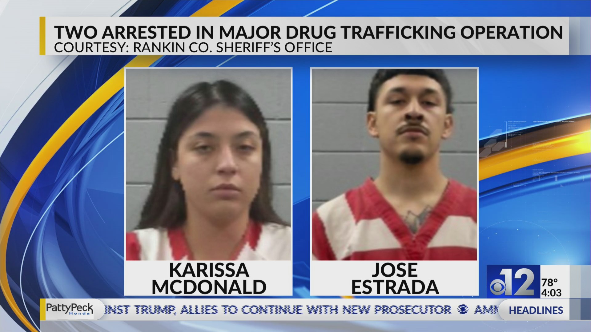 Two arrested in Rankin County for major drug trafficking operation – WJTV
