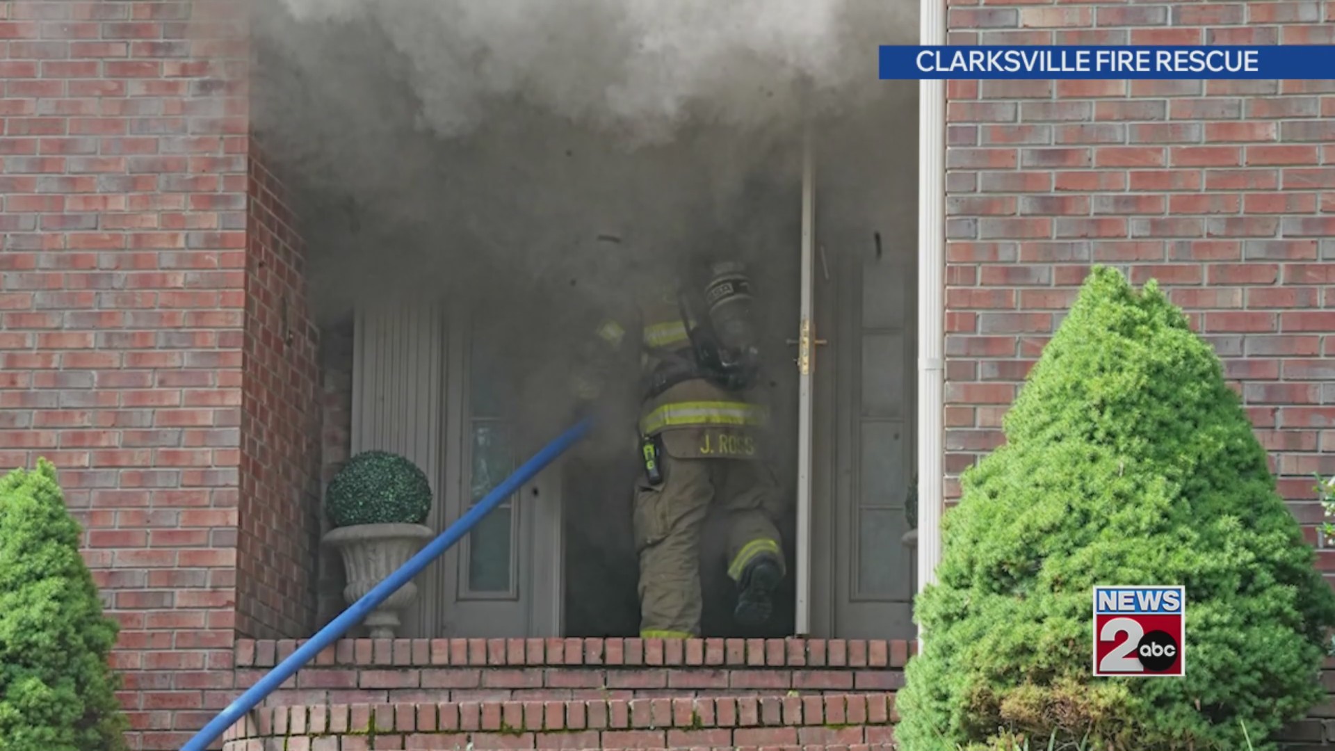 Multiple pets found dead, 2 firefighters burned in Clarksville house fire