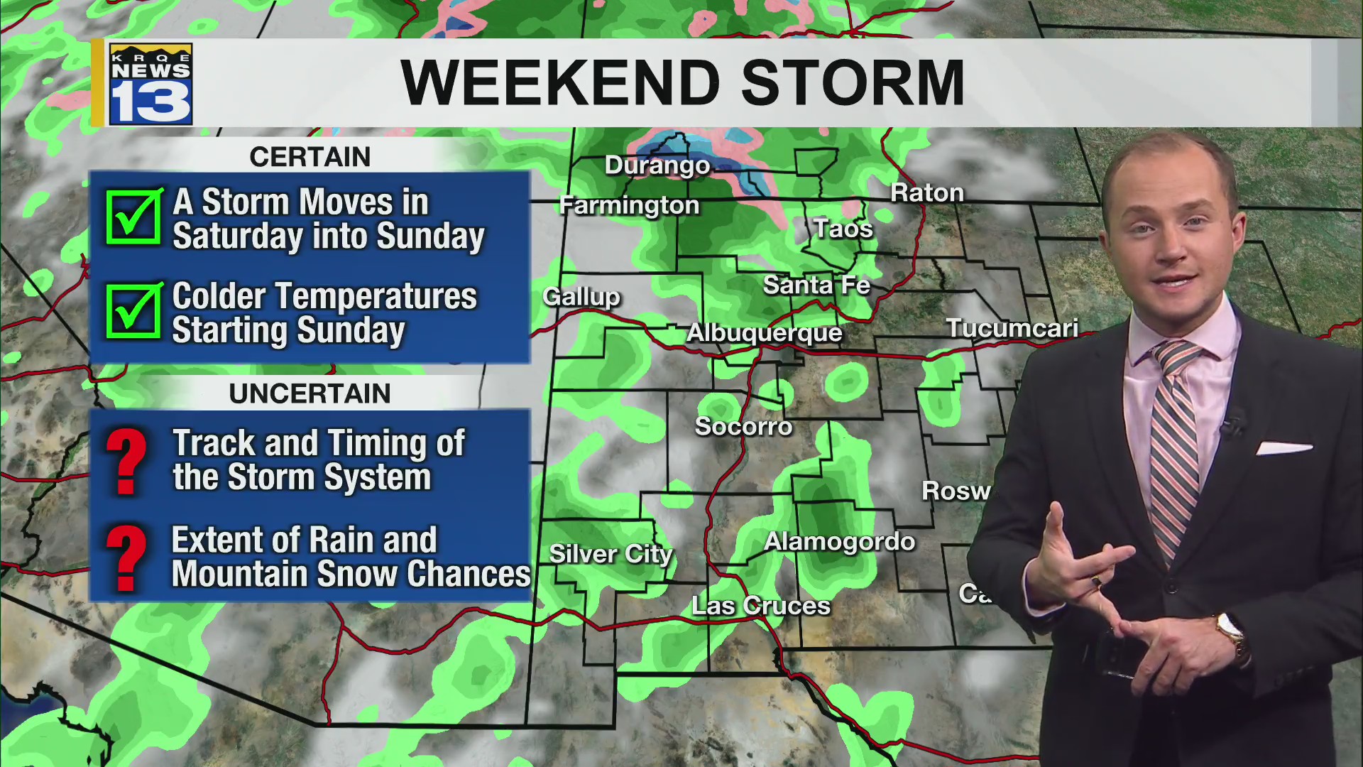 Warm week ahead of a weekend storm – KRQE NEWS 13 – Breaking News ...