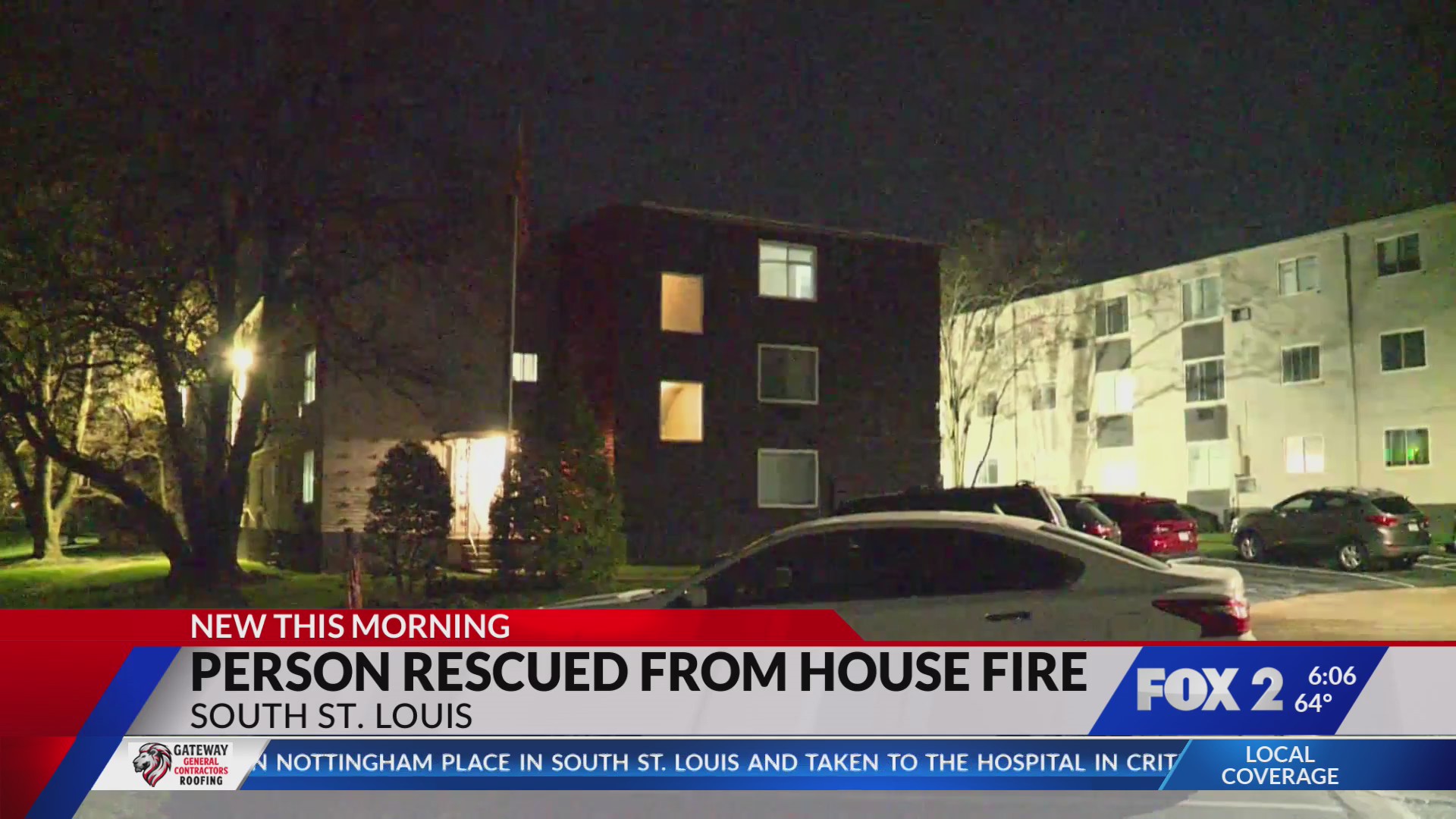 Person rescued from overnight fire in south St. Louis – FOX 2