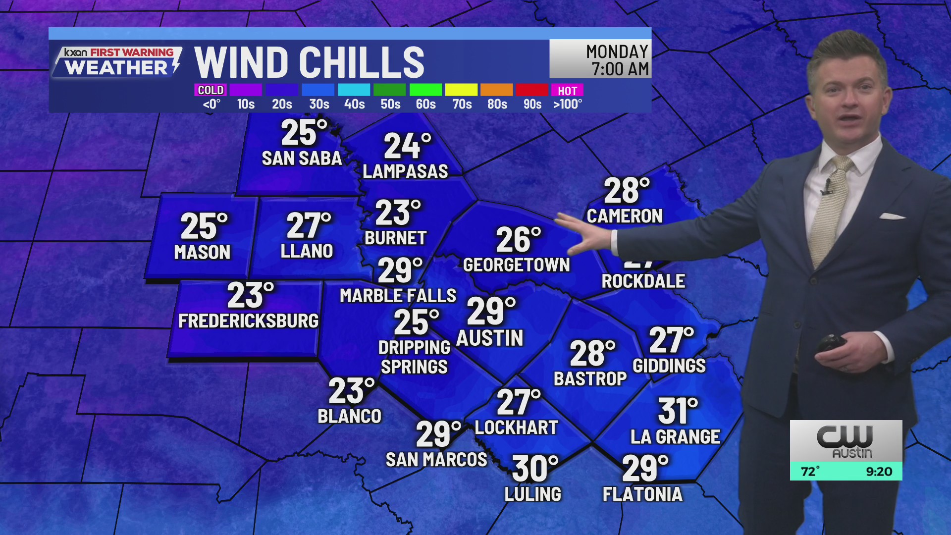 Warm weekend, but a strong cold front makes for a frigid Monday | KXAN ...