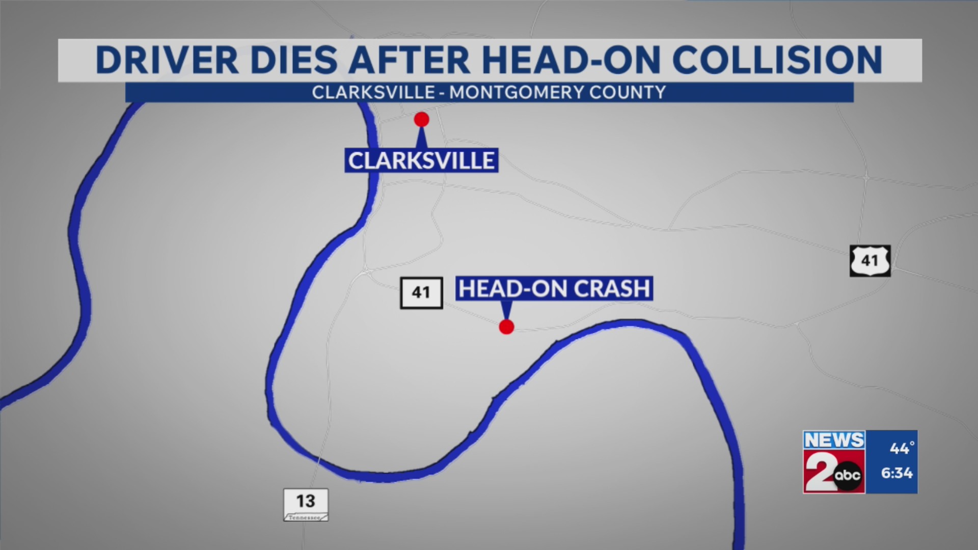 Man dies after head-on crash in Clarksville – WKRN News 2