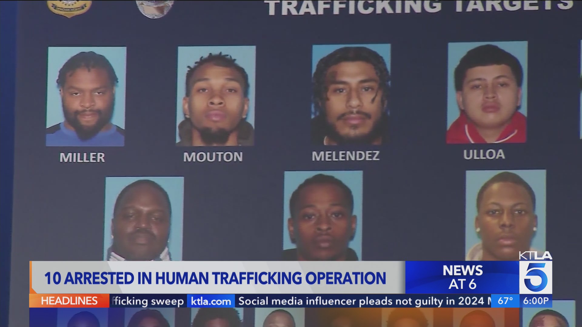 10 arrested in human trafficking operation in L.A. – KTLA