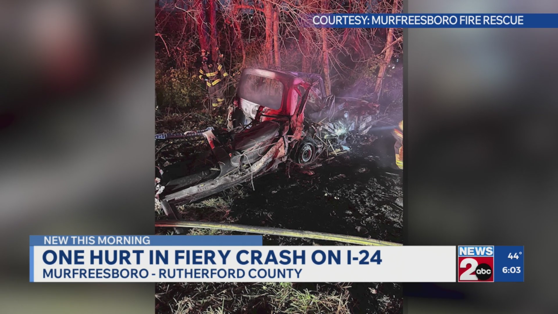 i injured in fiery crash on I-24 in Murfreesboro – WKRN News 2