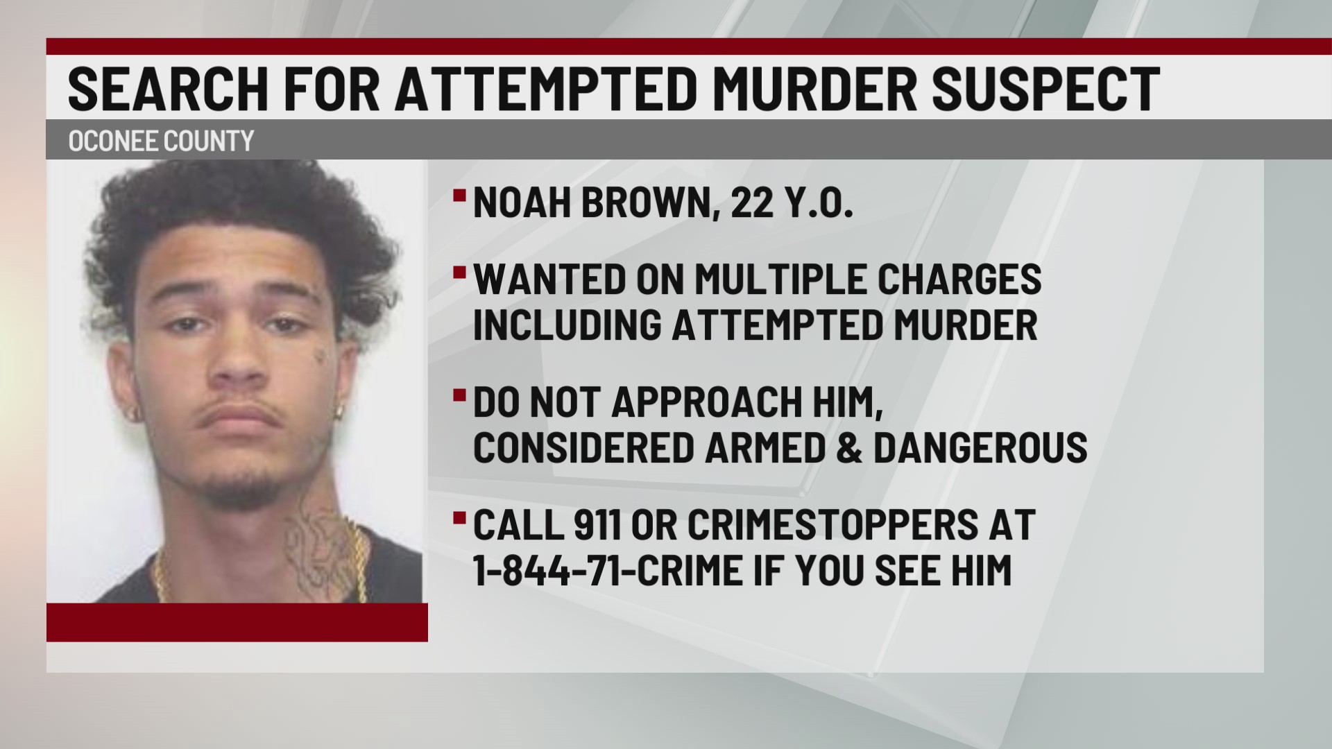 Man wanted for attempted murder in Oconee Co. – WSPA 7NEWS
