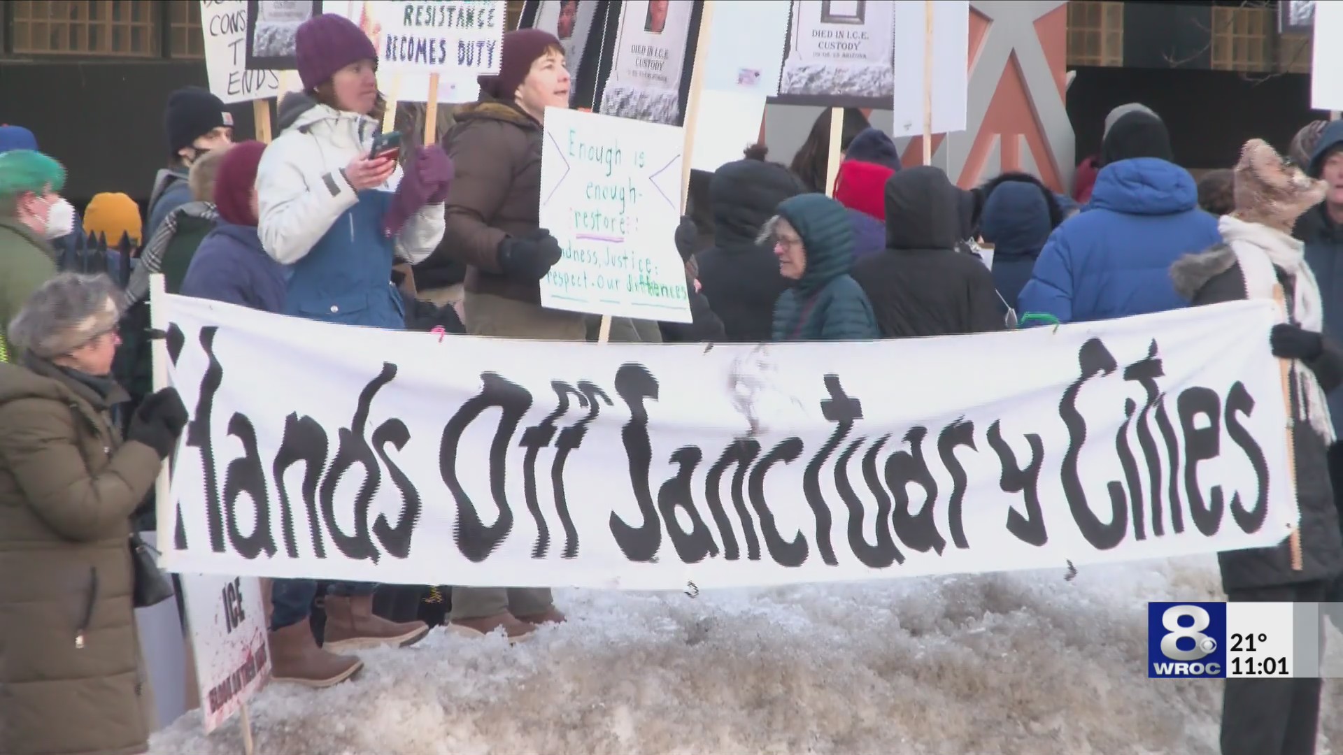 Rochester protest erupts over rumored ICE detention space inside ...
