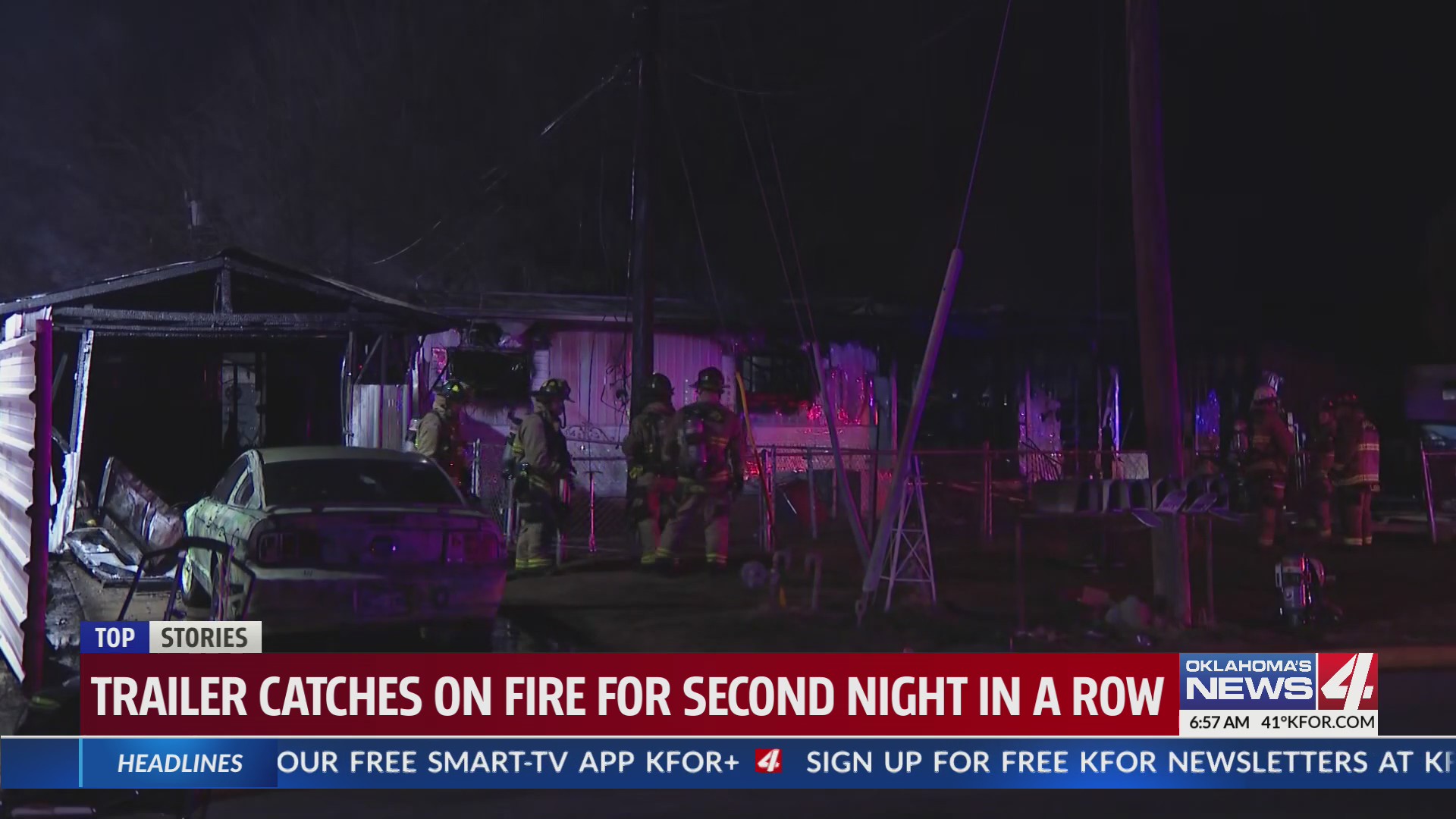 Fire crews battle trailer fire in Oklahoma City – KFOR.com Oklahoma City