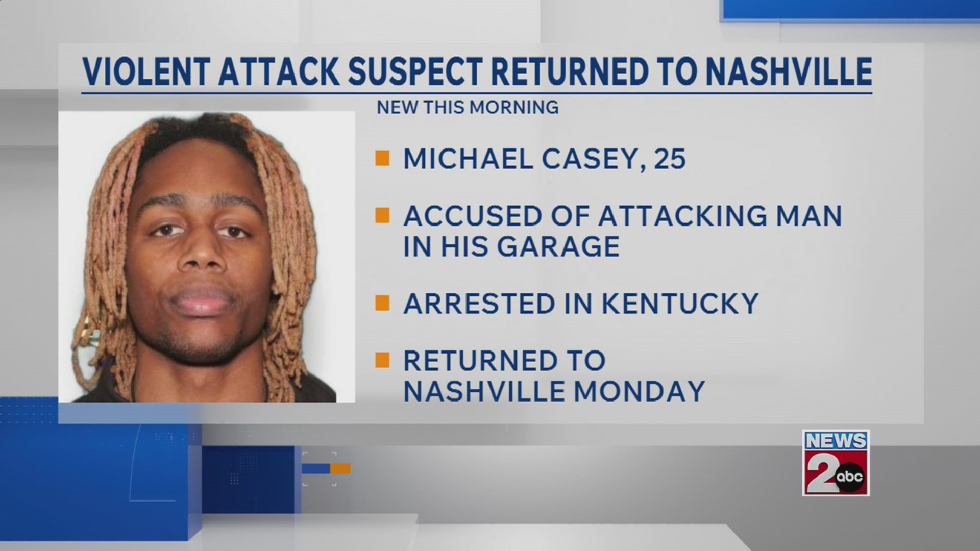 Suspect in violent attack returned to Nashville after KY arrest – WKRN ...