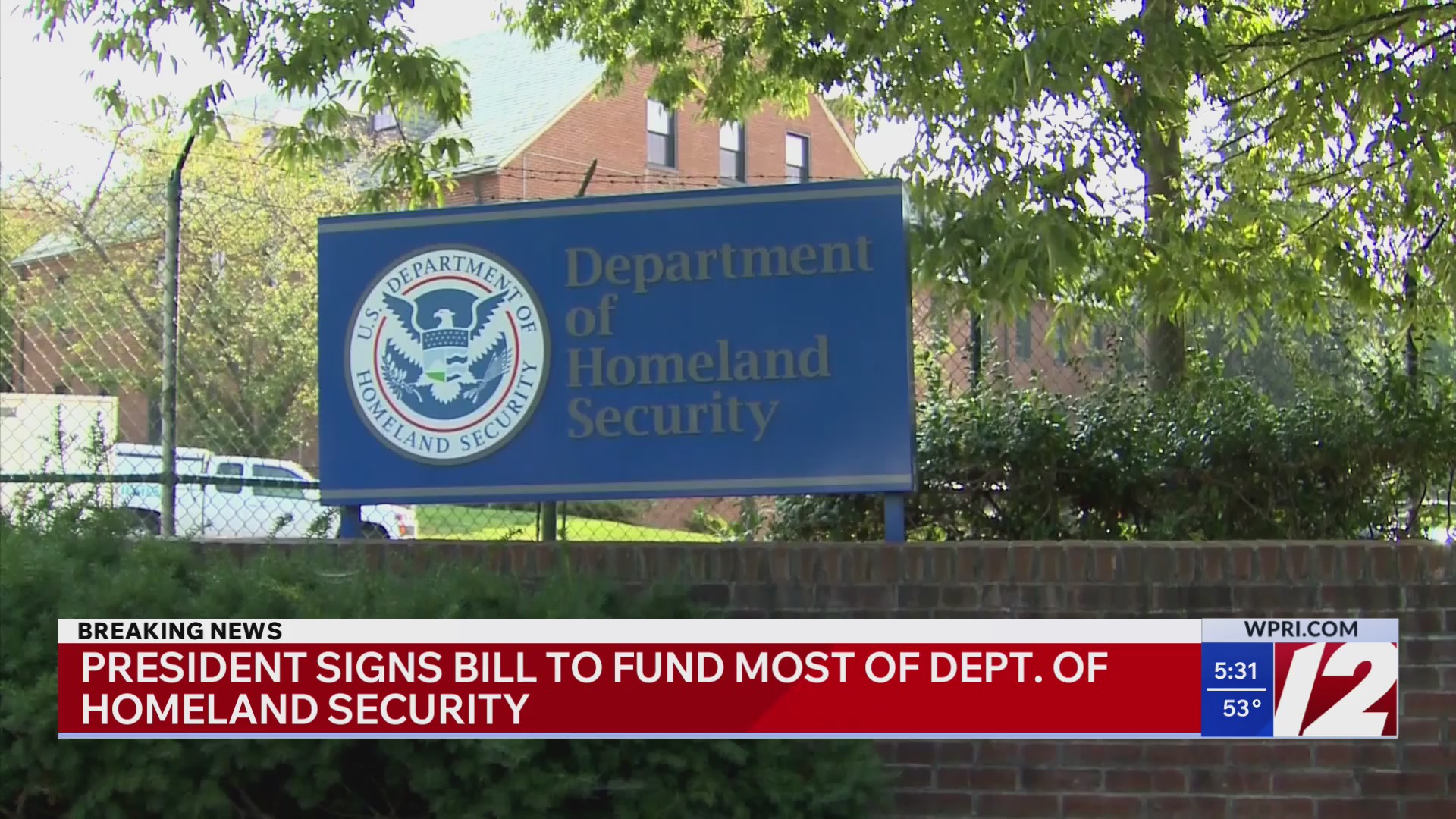 Dhs Sign Trump signs bill funding DHS, ending partial shutdown – WPRI.com