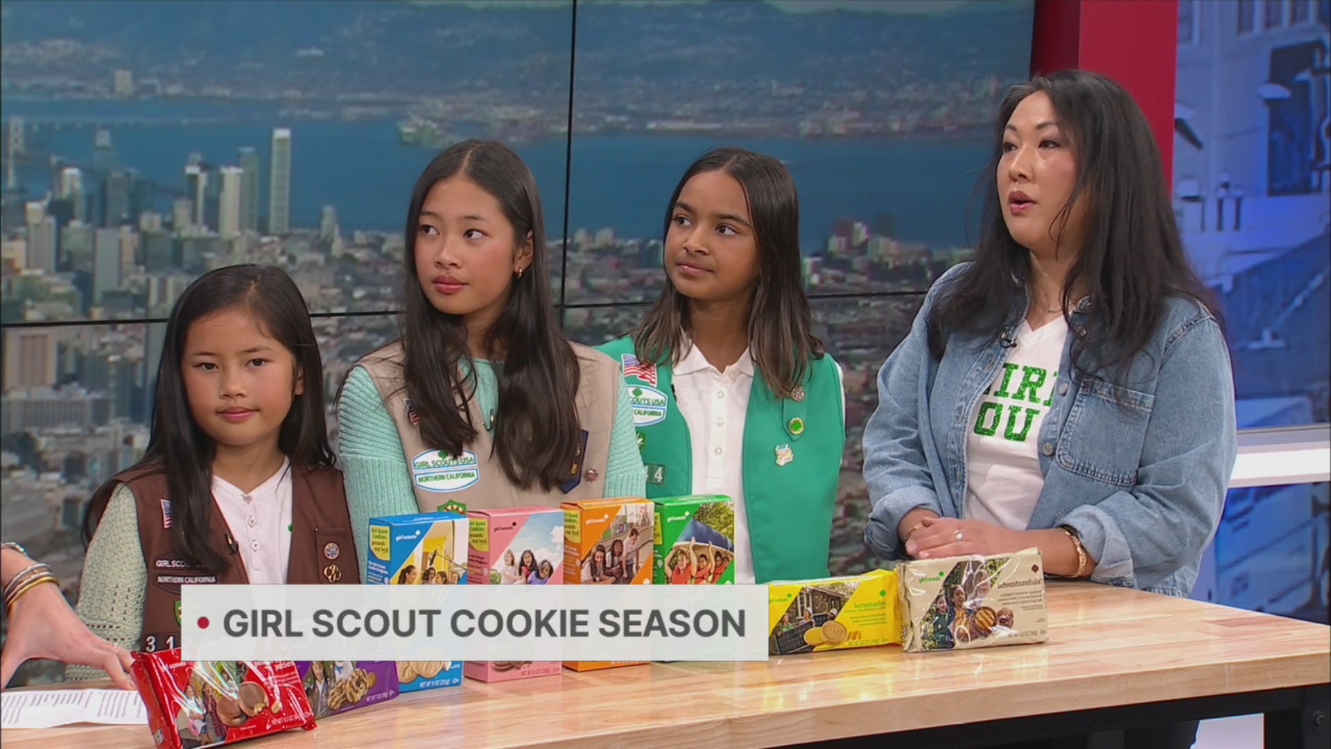 Girl Scout Cookies are back! Girl Scouts from East Bay visit KRON4 ...